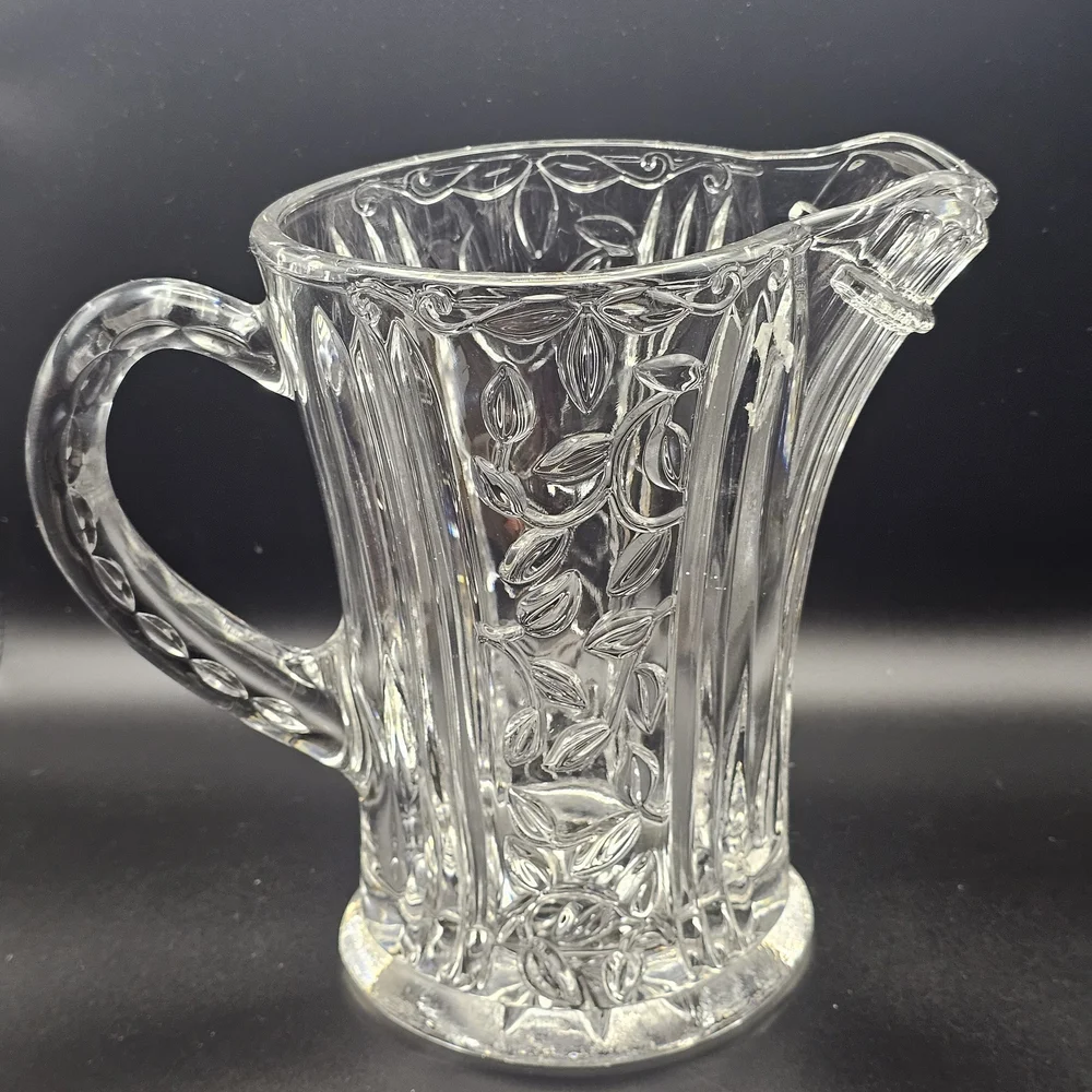 Gorham Vintage lead crystal Garden Serenade watering can pitcher 8.5 Inches Tall